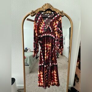 Zara Retro Polka Dot Maxi Dress